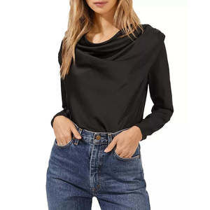 Astr the Label Blakely Draped Long Sleeve Bodysuit